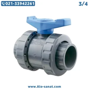 شیر توپی UPVC سایز 3/4