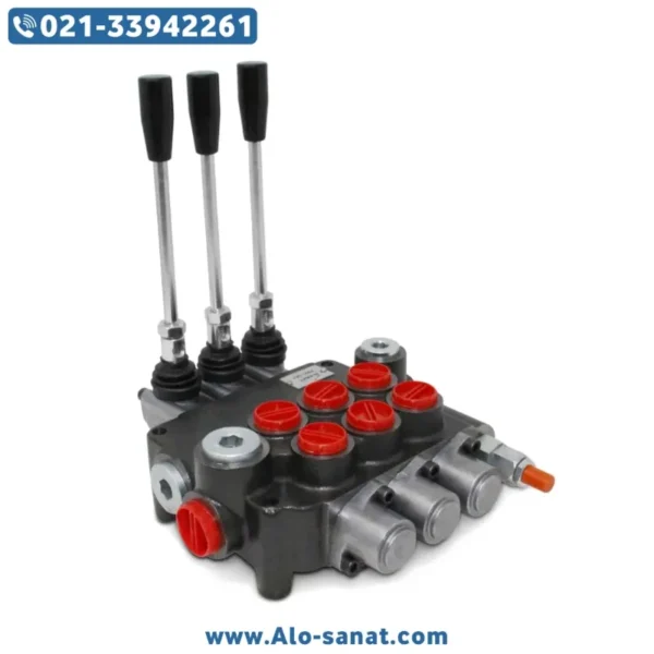3spool-hydraulic-valve شیر هیدرولیک سه دسته سایز 1/2
