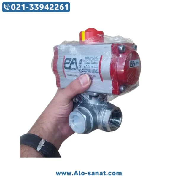 52-actuator اکچویتور پنوماتیک سایز 52 با شیر سه راه T استیل