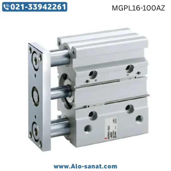 mgpl16-100az-smc جک راهنمادار گایددار سه شفت SMC مدل MGPL16-100az