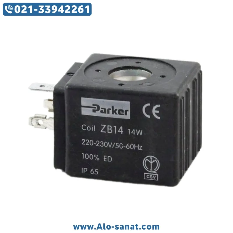 تصویر بوبین 220V پارکر ایتالیا مخصوص شیرهای برقی هیدرولیک و پنوماتیک