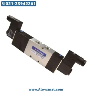 شیر برقی 5/3 شاکو سایز 1/4 کد PU530-03-D دو بوبین