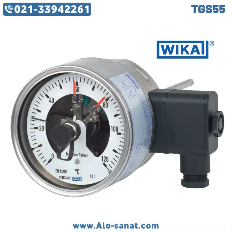 ترمومتر بیمتال ویکا WIKA مدل TGS55 سوئیچ دار