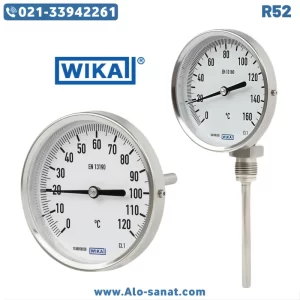 ترمومتر بیمتال ویکا WIKA مدل R52 عقربه ای استیل