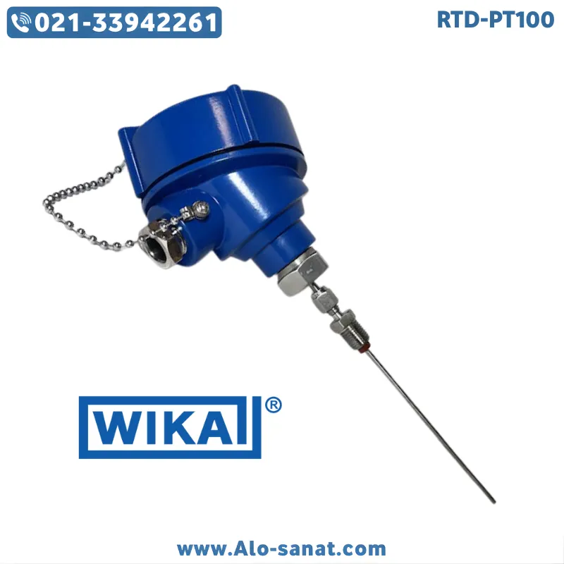 سنسور RTD-PT100 هدمونت برند WIKA مدل TR10 قطر ۳ میلیمتر طول ۱۰ سانتیمتر