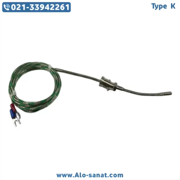 type-k-bayonet-slotted ترموکوپل تیپ K اسکوتی قطعه چاکدار