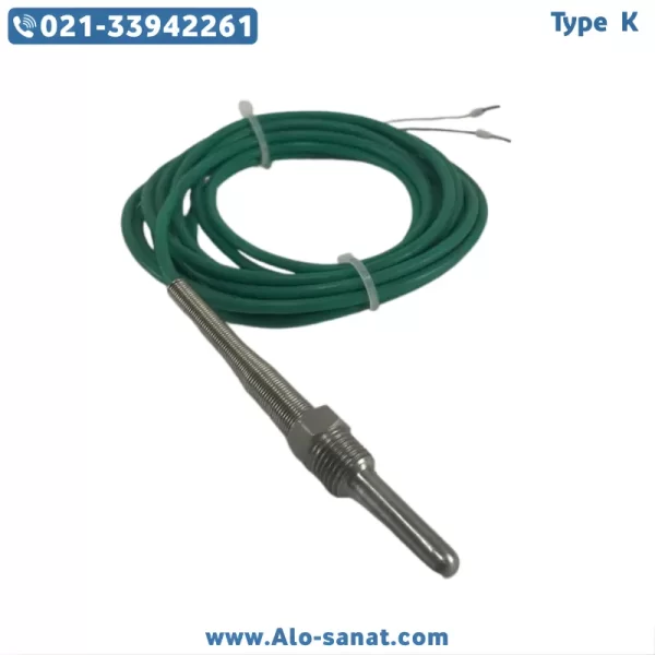 ترموکوپل Type K با رابط سیلیکونی ترموکوپل Type K با رابط سیلیکونی