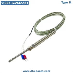 ترموکوپل Type K رزوه M8 غلاف ۵ سانتیمتری