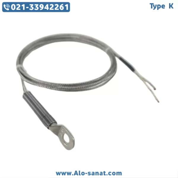 ترموکوپل Type K غلاف وایرشو با قابلیت پیچ شدن