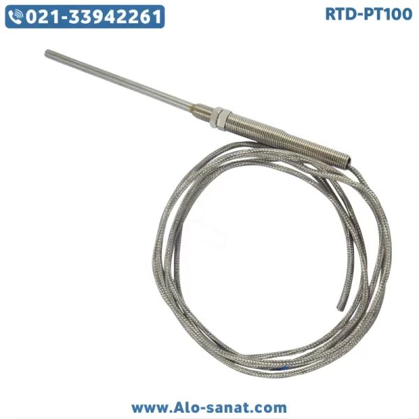 سنسور RTD-PT100 سیمی شیلدار رزوه m8 طول ۵ سانتیمتر_40 سنسور RTD-PT100 سیمی شیلدار رزوه m8 طول ۵ سانتیمتر