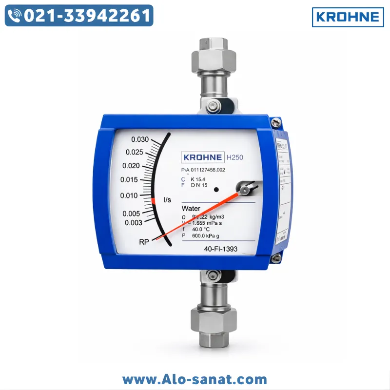 فلومتر کرونه مدل H250 رنج 0.0058 تا 0.058 لیتر بر ثانیه