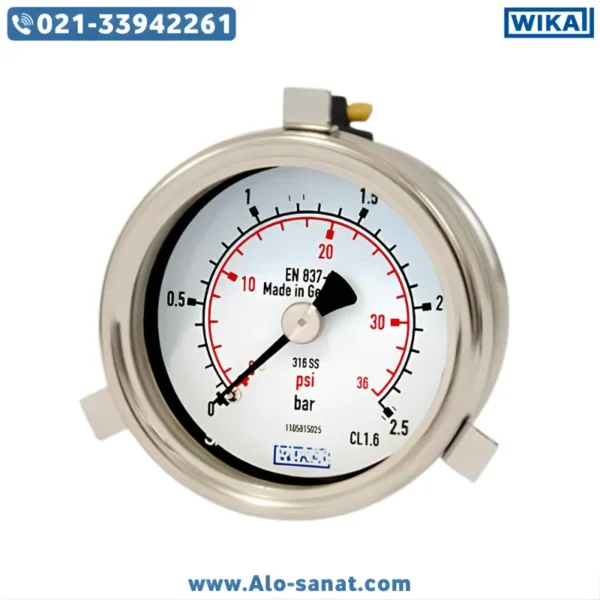 گیج فشار ویکا رنج 0 تا 2.5 بار مدل 232.50.063 اتصال پشت گیج فشار ویکا رنج 0 تا 2.5 بار مدل 232.50.063 اتصال پشت