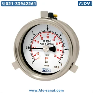 گیج فشار ویکا رنج 1- تا 5 بار مدل 232.50.063 اتصال پشت